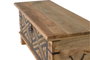 GINER Y COLOMER - Buffet en bois de manguier massif avec détails métal repoussé - Finition naturelle - 46 x 116 x 40 cm